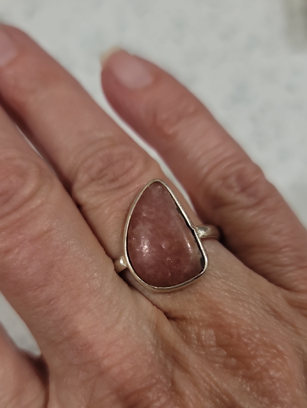 Sterling And Genuine Stone Ring